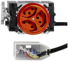 EB-Steckdose 3×T23 16A orange 53mm L1 FH für Technofil