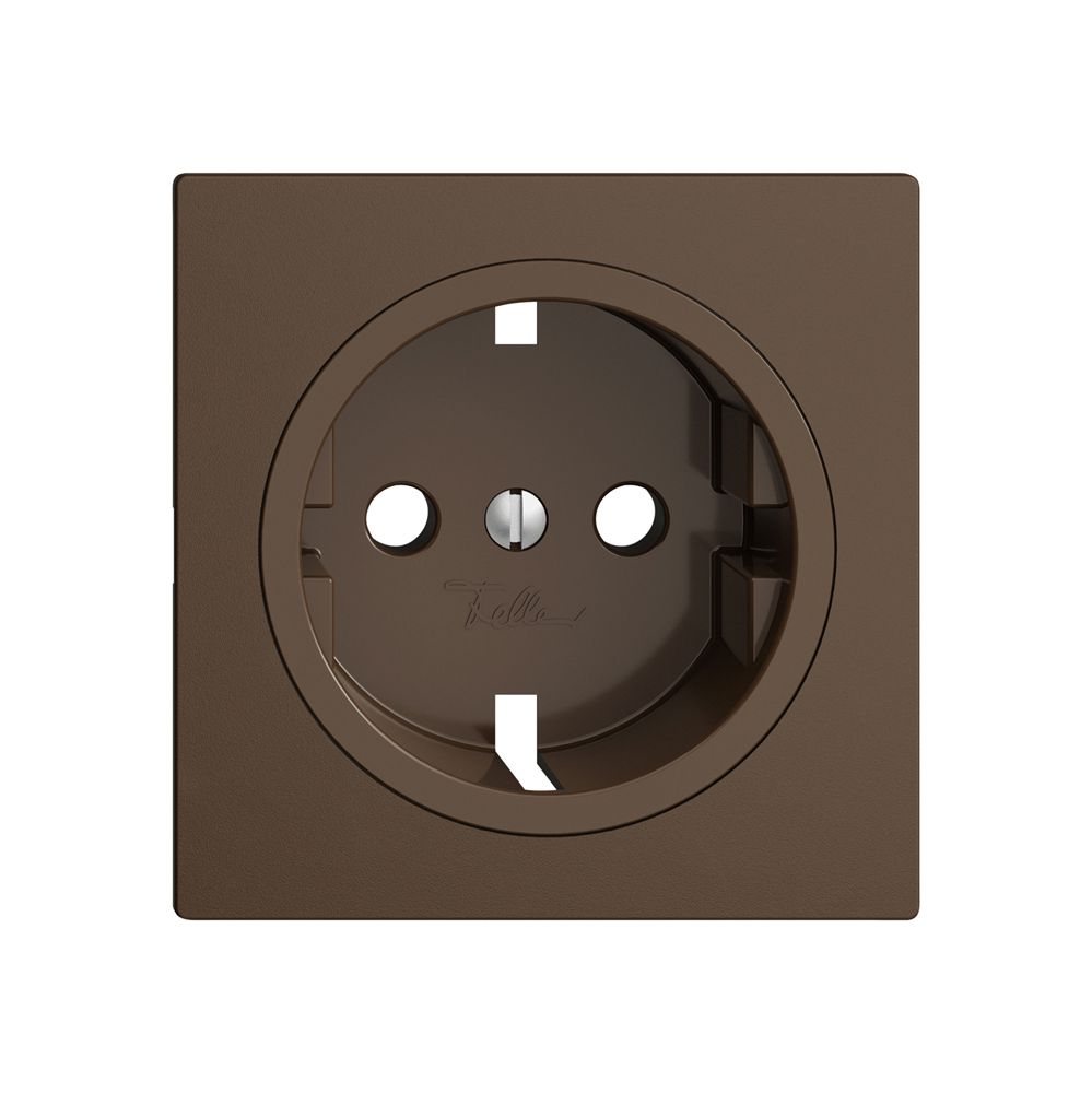 Frontset Feller EDIZIOdue für Schuko-Steckdose 60×60mm coffee