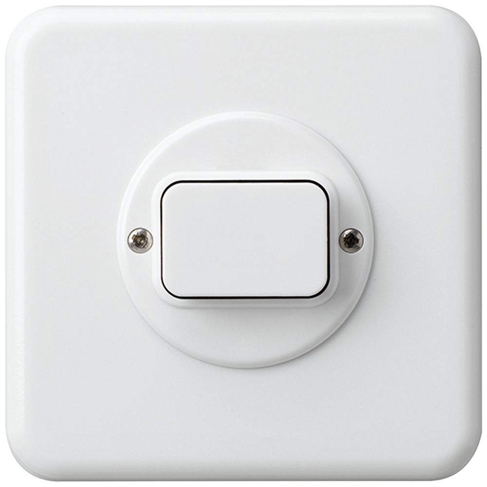 UP-Frontset basico 86×86mm weiss für Babyswitch/Kurzhub-Lichtr.