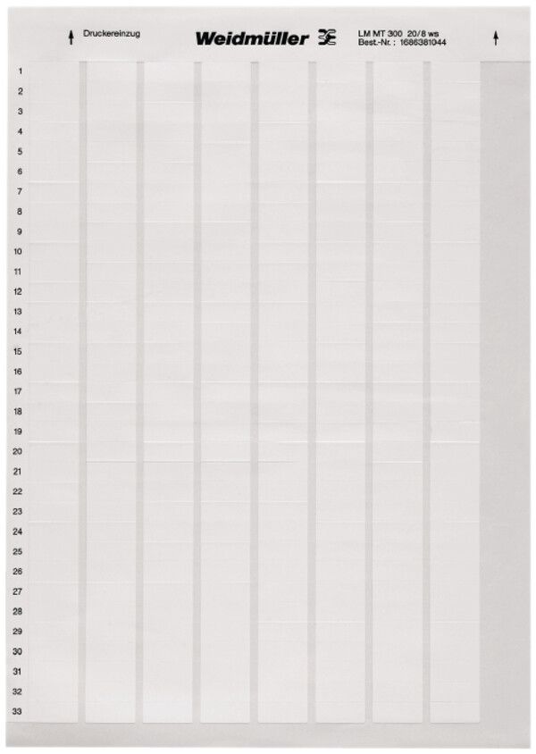 Étiquette p.marqueur d'appareil WM LaserMark MT300 auto-adhésive 20.3×8mm blanc