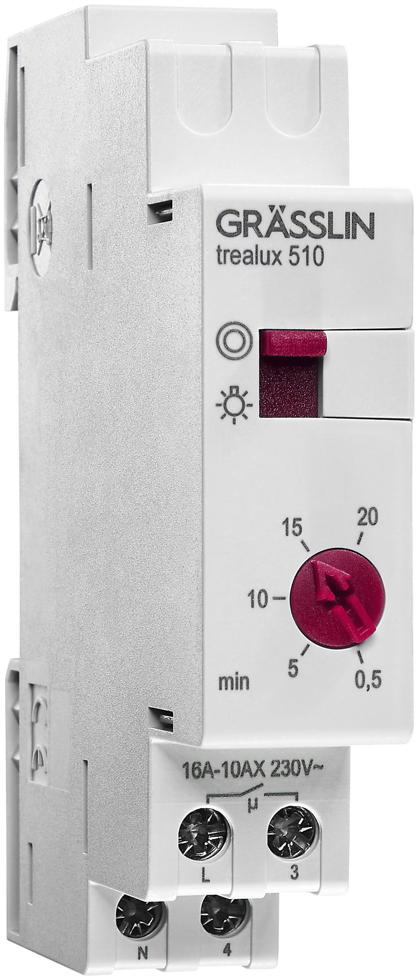 REG-Treppenhausautomat trealux 510, Minuten- oder Dauerlicht, 2600 W