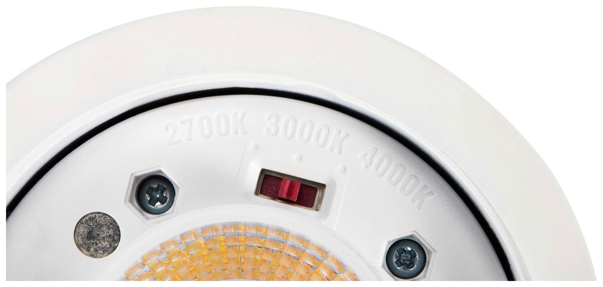 EB-LED-Spot Sylvania START PIR 1×10W 1050lm 827/830/840 IP65 50° Ø86mm weiss