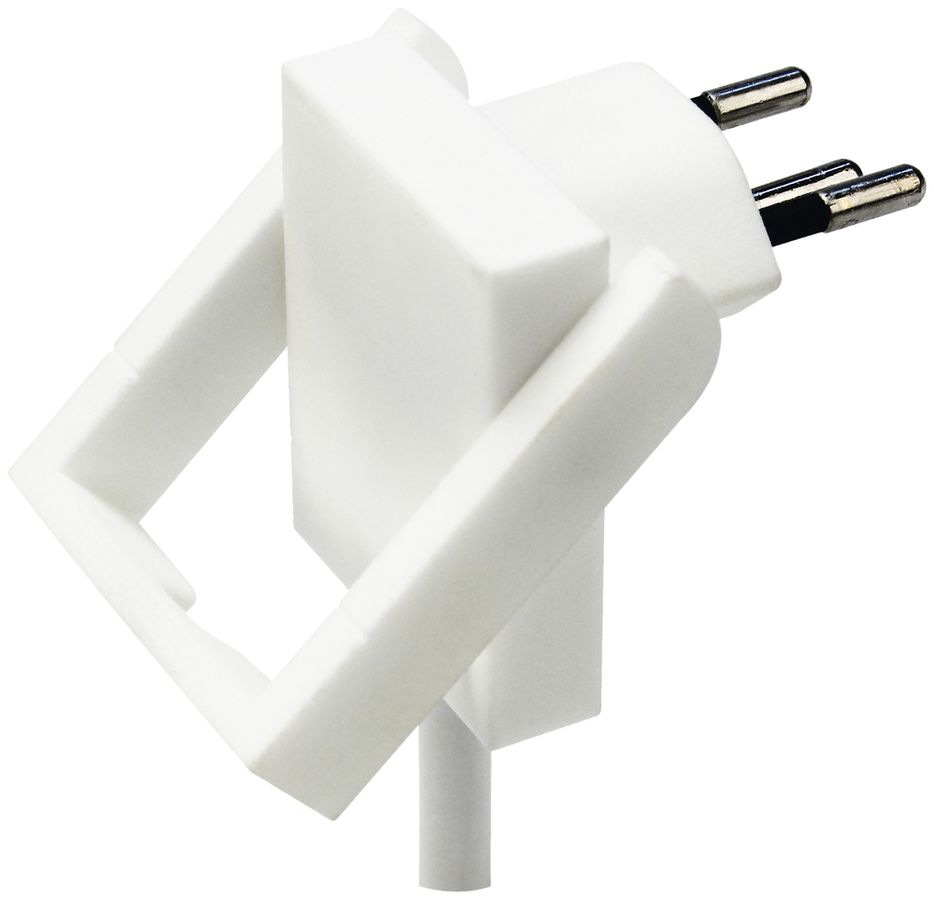 Flachwinkelstecker STEKO T12 90° Skate weiss