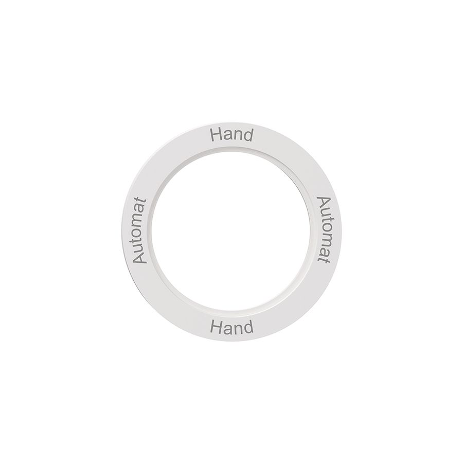 Kennscheibe NEVO, f.Drehschalter, Automat-Hand-Automat-Hand, weiss