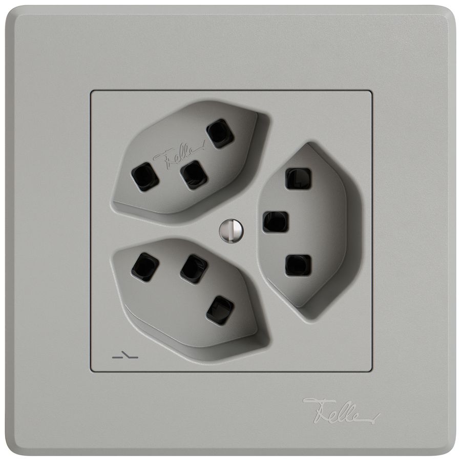 Prise ENC EDIZIO.liv SNAPFIX® 3×T23 1×S grc