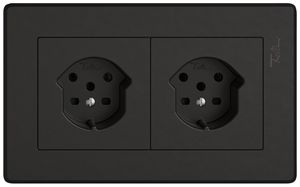 UP-Kombination EDIZIO.liv SNAPFIX® 1×2 96×156mm 1×T15+1×T15 schwarz