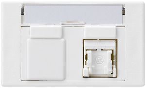 FLF-Steckdose Hager Kat.5E 1RJ45/u weiss