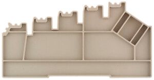 Abschlussplatte Weidmüller ZAP ZDKB/ZDKS 68.5×2.5mm beige