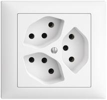 EB-Steckdose EDIZIOdue 3×T13 weiss