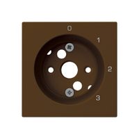 Plaque frontale kallysto pour interrupteur rotatif S5 brun