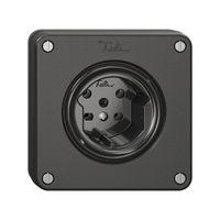 Prise NUPU NEVO, 1×T15, noir