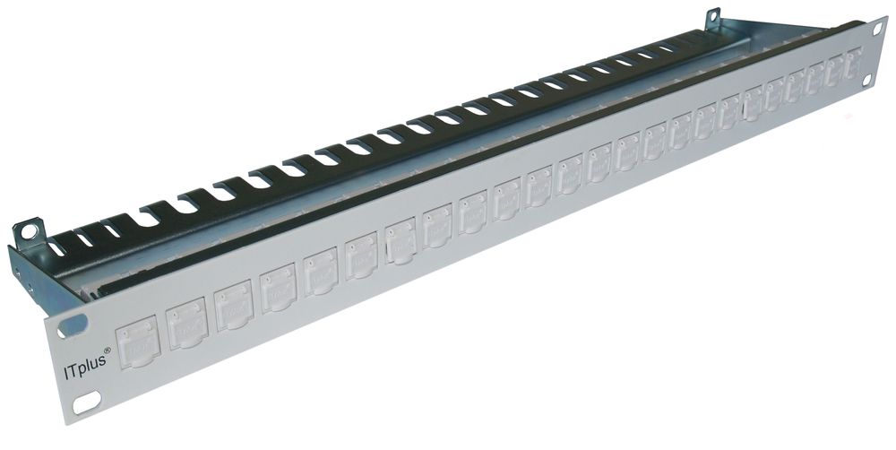 Panel ITplus 1HE 24×RJ45/U weiss