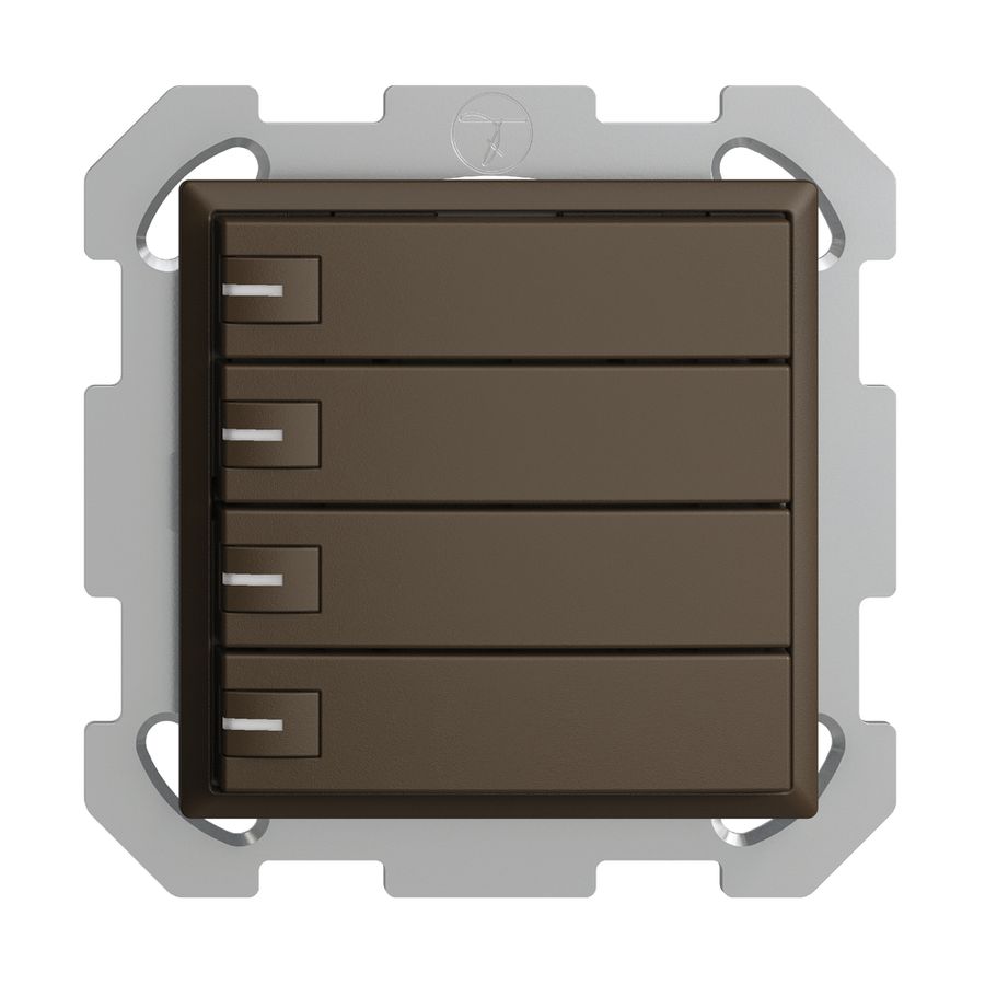 UP-KNX-Taster RGB EDUE, 250mW, m.RGB-LED, 4×Taste, 1×Tastenb., cof