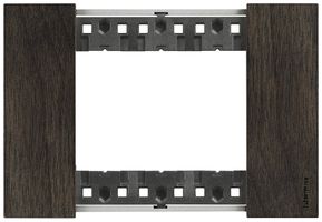 Telaio di copertura Living Now 3 moduli 125×86mm walnut