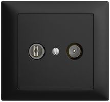 UP-TV-R-Dose EDIZIOdue 4dB schwarz Breitbanddose 5…2000MHz, FKE