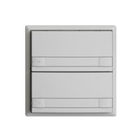 KNX-Taster RGB EDUE, 250mW, m.RGB-LED, m.Papiereinlage, 2×Taste, 2×Tastenb., hgu