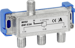 F-Verteiler WISI DM03B 3-fach 5.9dB 5…1000MHz