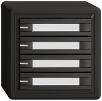 Poussoir KNX RGB AP EDIZIO.liv SNAPFIX® capteur temp.RGB-LED étiqu.4×com.2T no