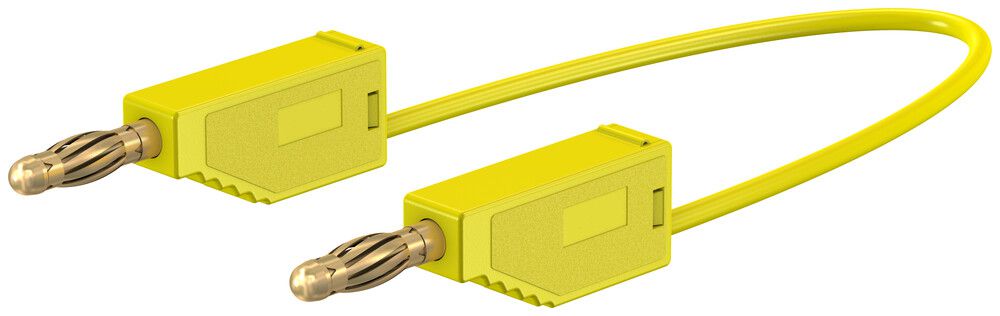 Câble de mesure ELBRO, silicone SML/050/24 fiche Ø4mm dorée, 1mm²×50cm, jaune