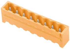 Connettore maschio Weidmüller SL chiuso THT 5.08mm 12L 180° 3.2mm arancione