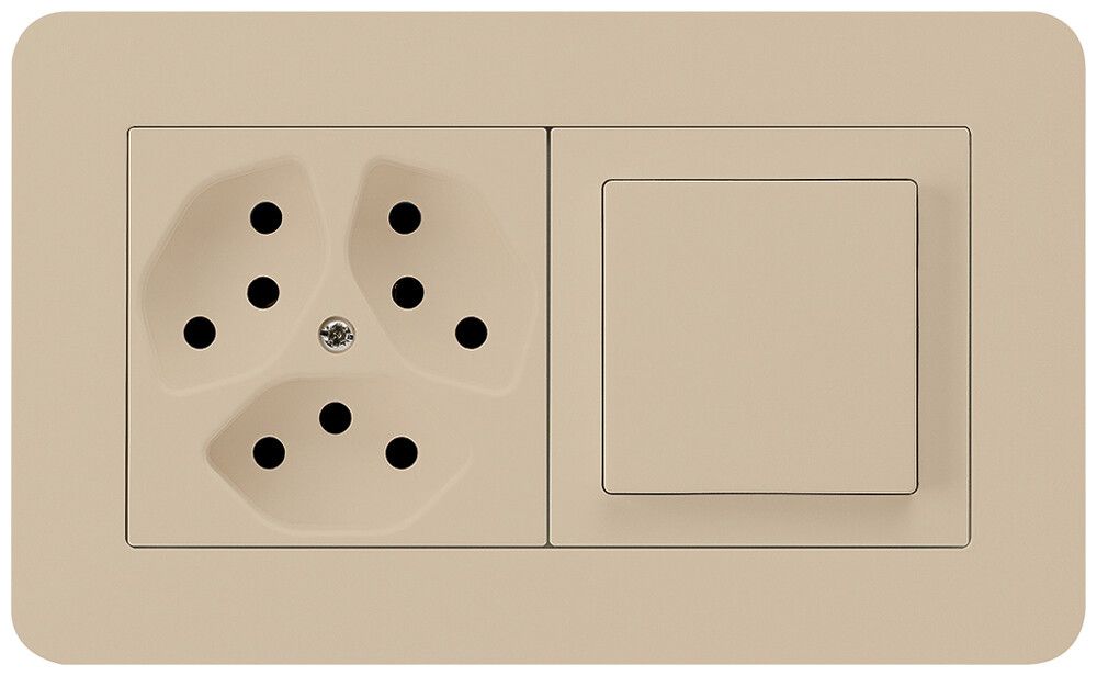 UP-Kombination kallysto.trend Gr.I-I horizontal 3×Typ 13+Schalter S3 beige