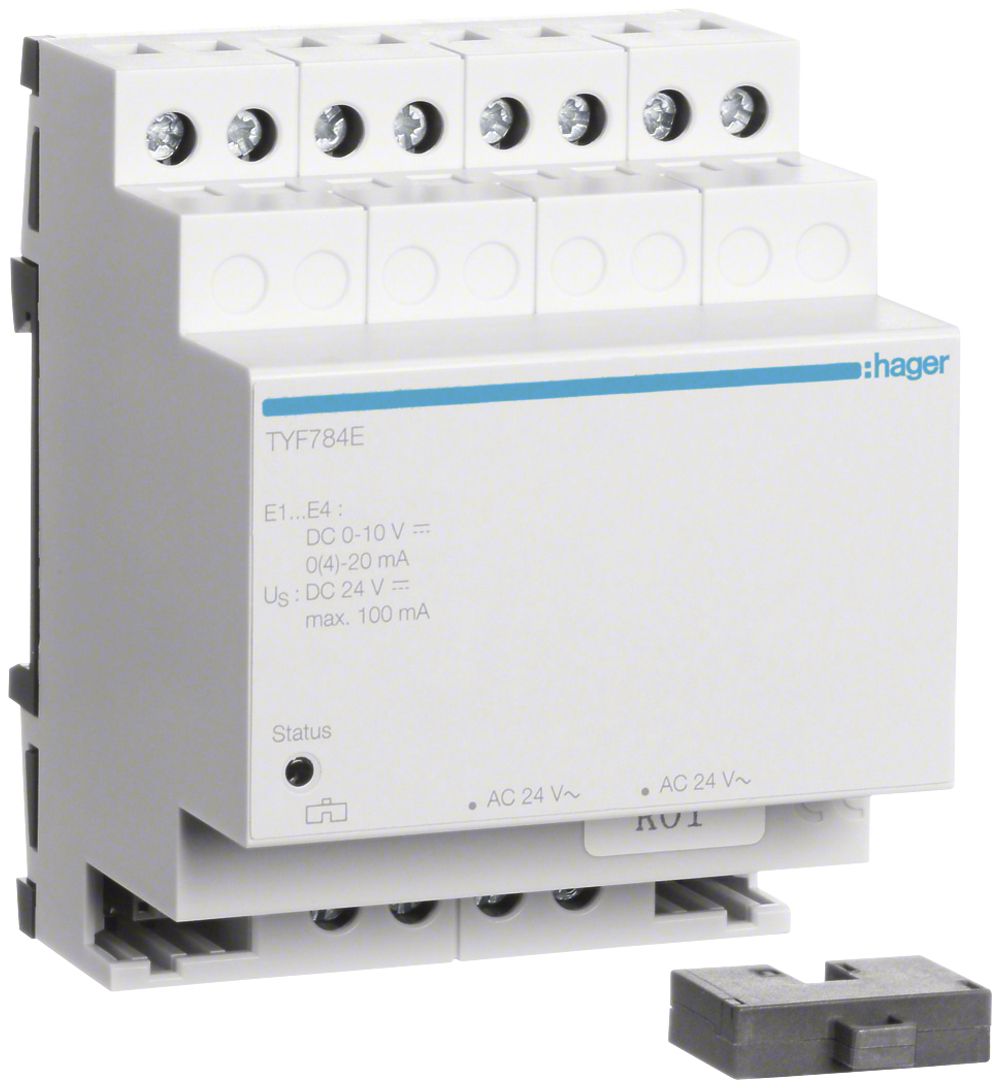 Modulo allargamento AMD Hager quadruplo per entrata analogica KNX