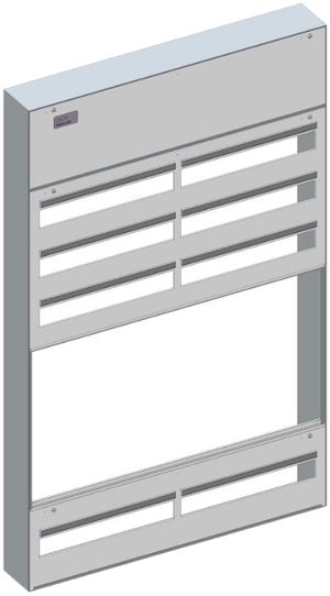 Coffret de distribution AP Hager ABT 8-rangées 3UM 752×1219mm