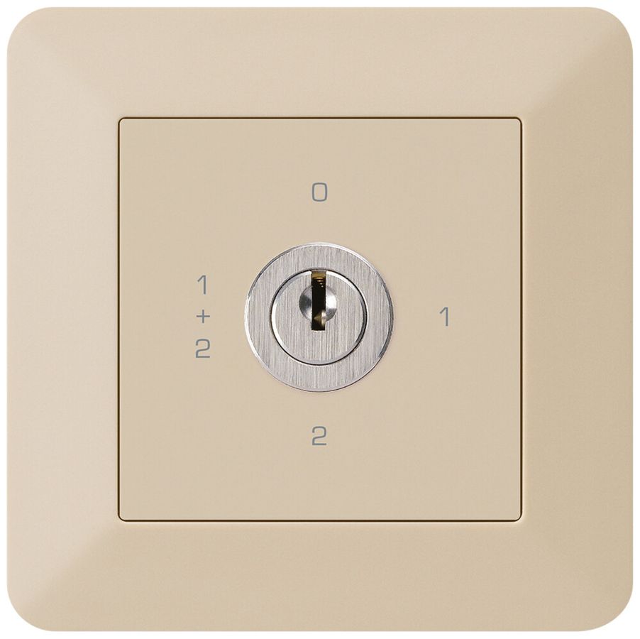 UP-Drehschalter kallysto.trend 1/1L beige mit Schloss Kaba 8