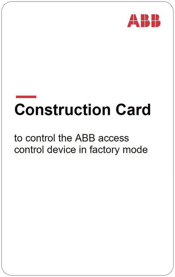 Transponder-Karte ABB-AccessControl "Construction Card"