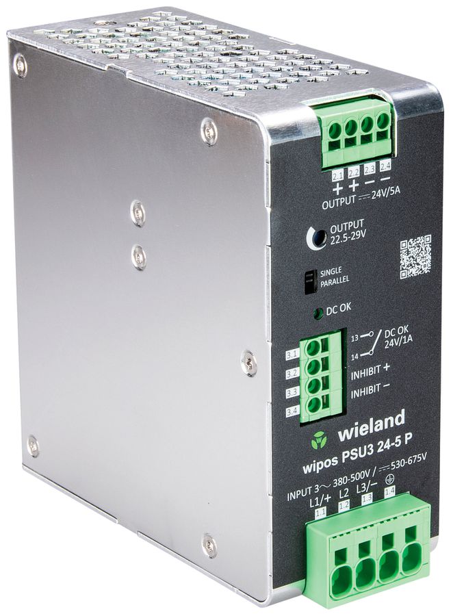 Alimentazione a commutazione INS WIPOS PSU3 340…575VAC 450…810VDC OUT:24V 5A120W