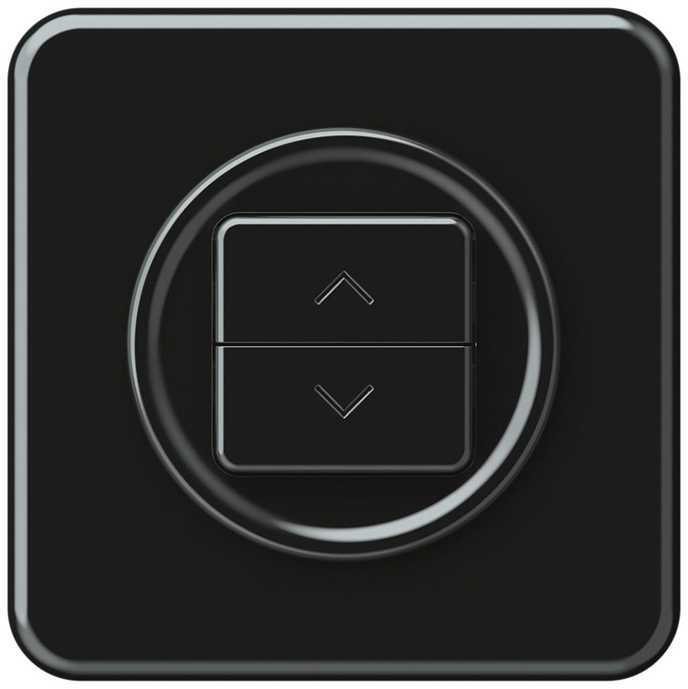 UP-Storenschalter origin 1P 2×Tasten 92×92mm schwarz