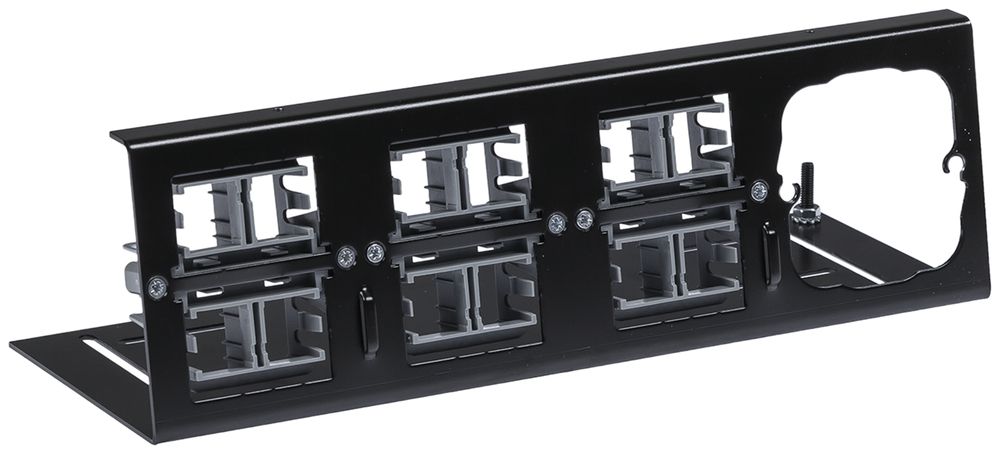 Grundset R&M für HWSforte für 12×Kat.6a geschirmt schwarz