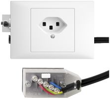 Prise INC EDIZIOdue T23 L3 blanc 45…69mm pour câble plat Technofil