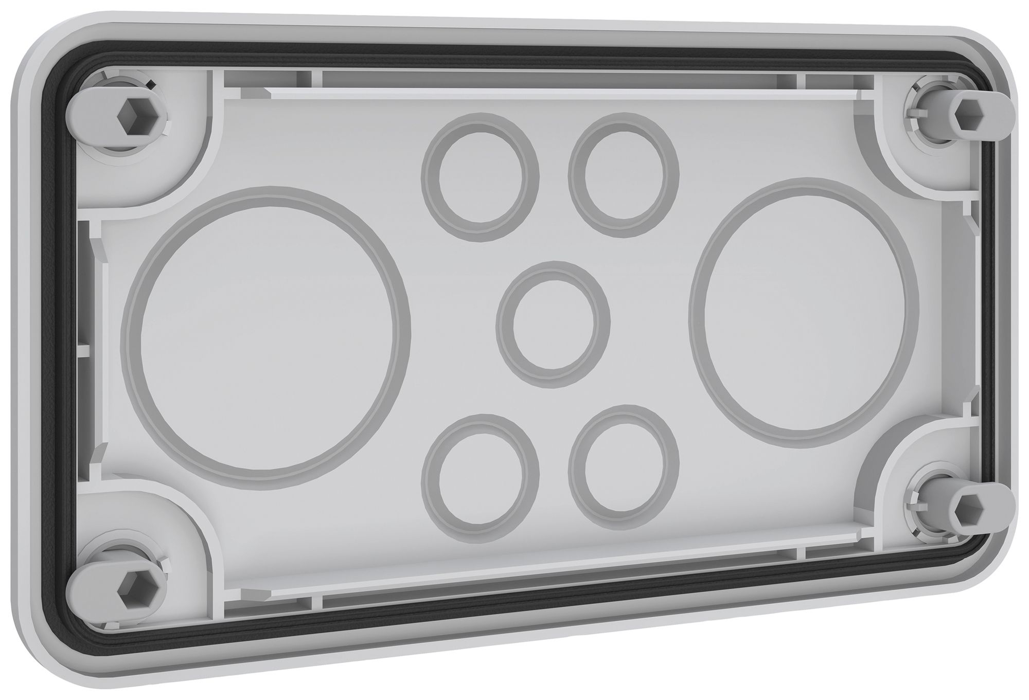 Passacavi PrismaSeT XL 205×115×18mm premistoppa 2×M50/5×M20