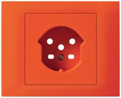 EB-Frontset Hager kallysto für Steckdose G3 1×T15 Abdeckrahmen steckbar orange