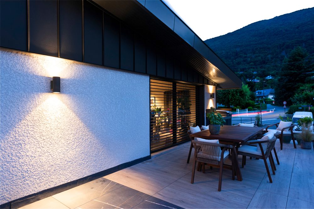 LED-Wandleuchte SLV ENOLA ROUND UP/DOWN M 19W 1680lm 3000/4000K IP65 anthrazit