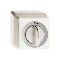 AP-Schwenktaster 0<-1/1L weiss mit Drehgriff