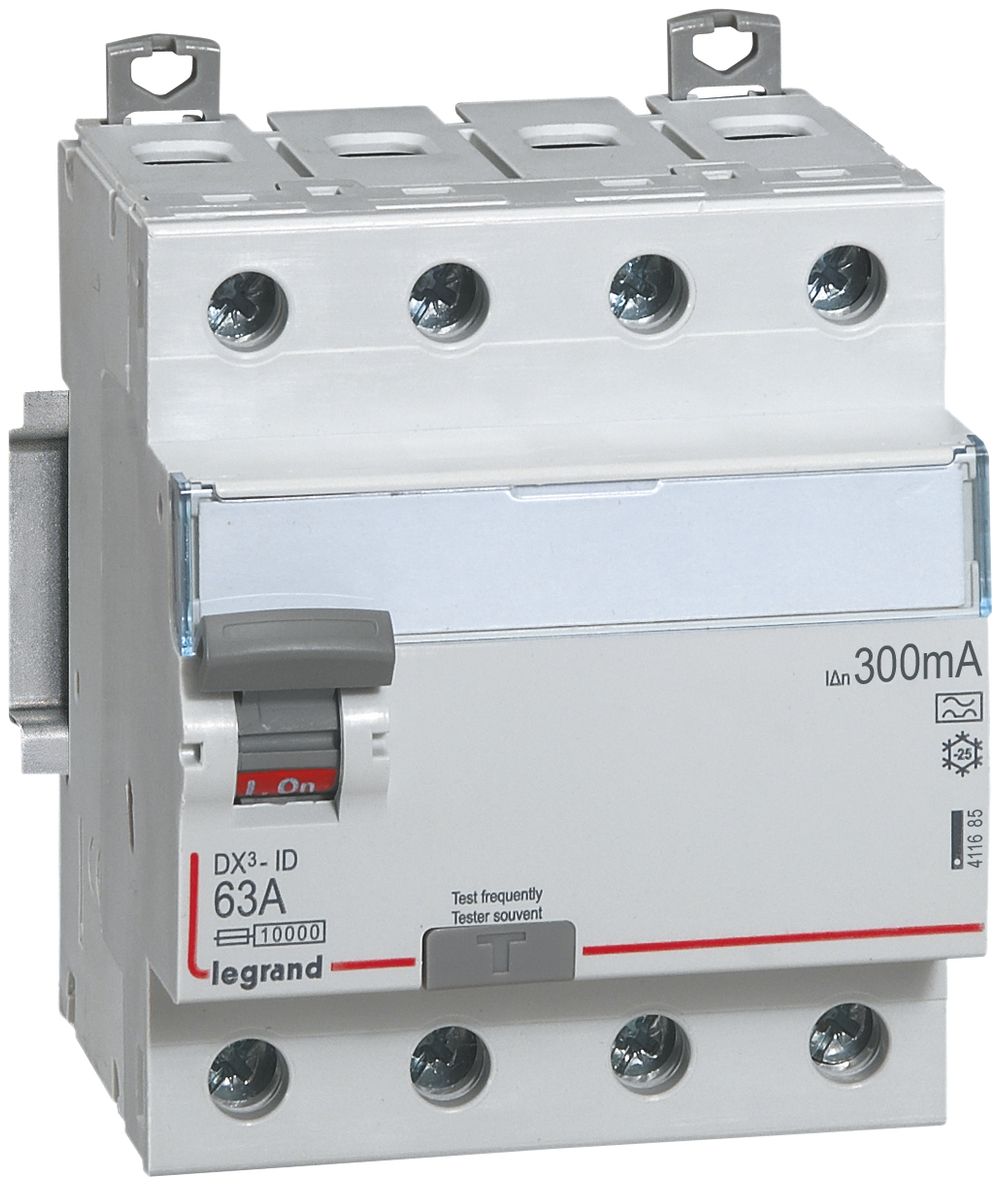 Fehlerstromschutzschalter Legrand DX3standard 4P 400V 25A 0.3A Typ A 4TE