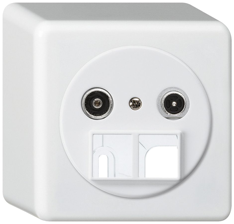 Prise multimédia AP basico TV-R 19dB 2GHz blanc