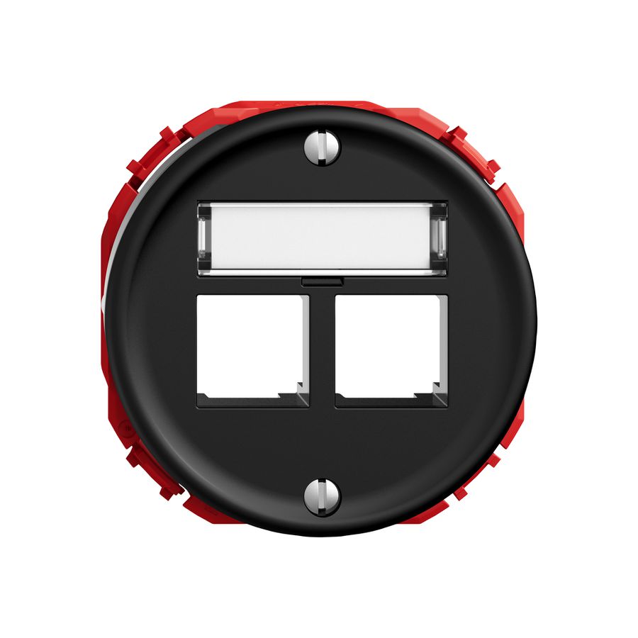 Kit di montaggio STANDARDdue EASYNET S-One SNAPFIX® destra per 2×RJ45 ne