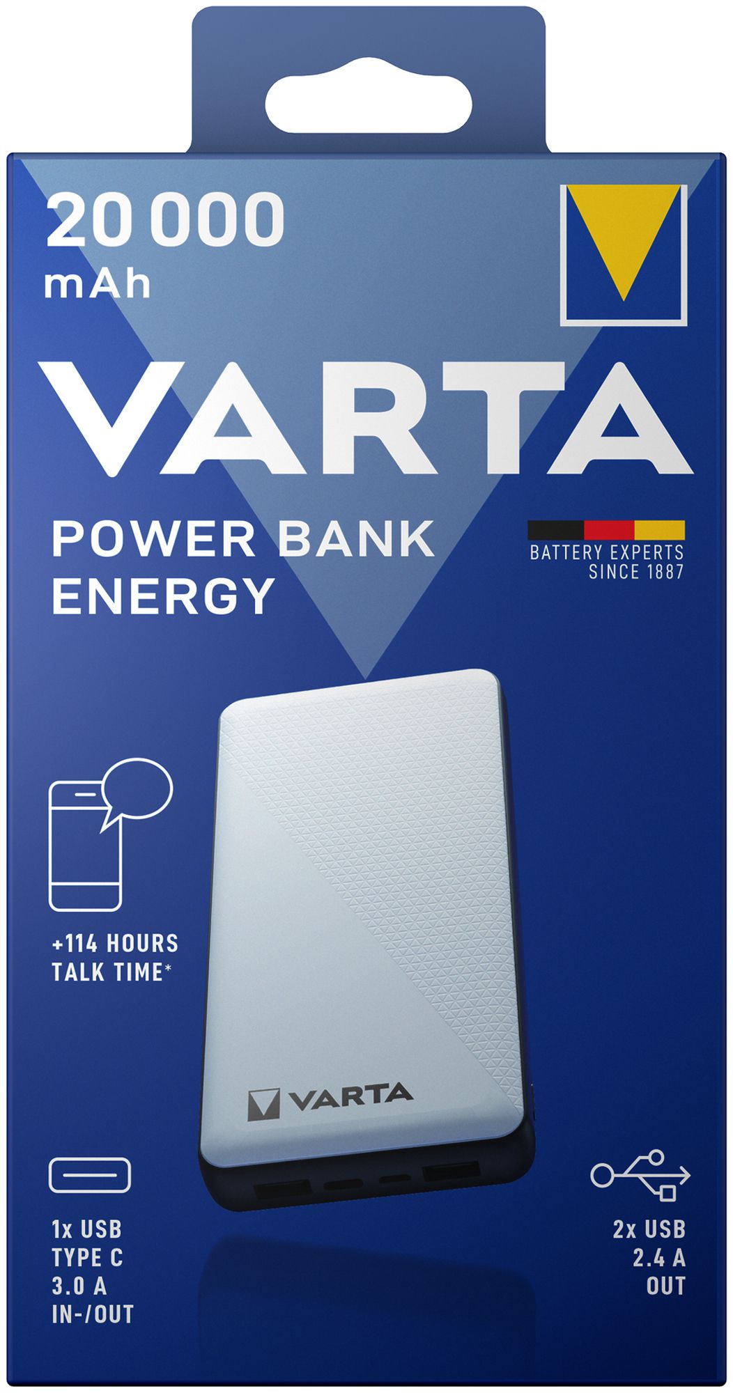 Mobile Powerbank VARTA Energy 3.7V/20000mAh