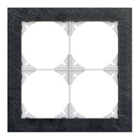 Abdeckrahmen EDIZIOdue prestige 2×2 schiefer