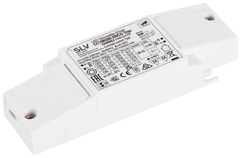 Alimentation LED SLV 8.4…14.7W 55V 200…350mA VAR 122×41×23mm