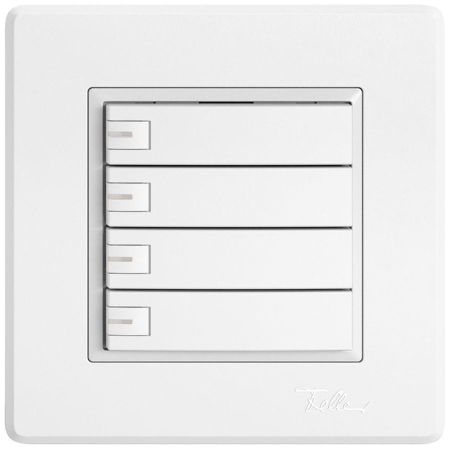 UP-Universaltaster EDIZIO.liv UNI SNAPFIX® m.LED RGB 4× 1-Tbed.ws