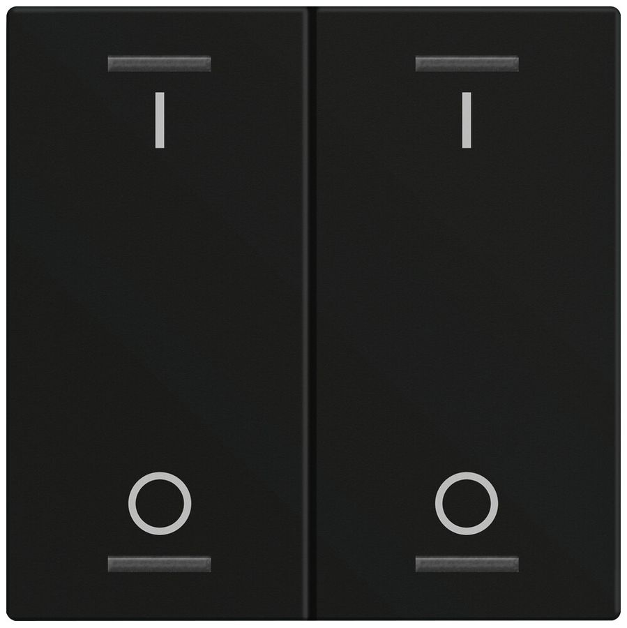 Bascule MDT TAL-60W2B16.02 1t/4a p.touches tactiles noir mat "I/O"