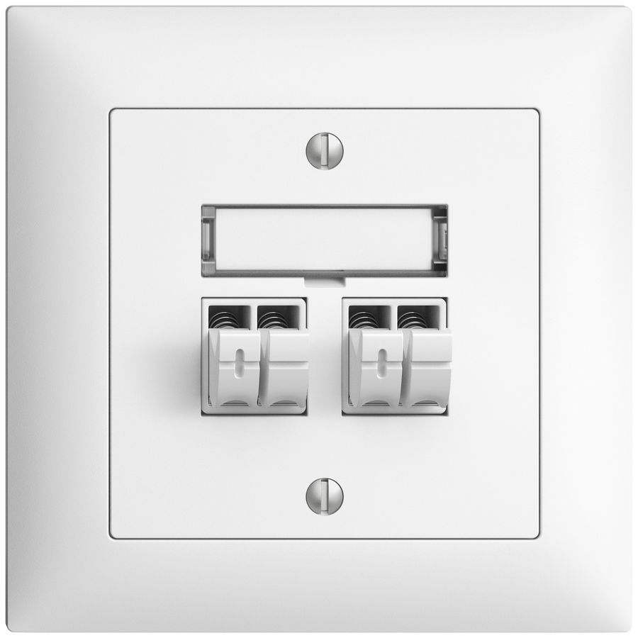 UP-Audiodose Push Type EDIZIOdue FMI, 2×, Beschriftungsset, weiss
