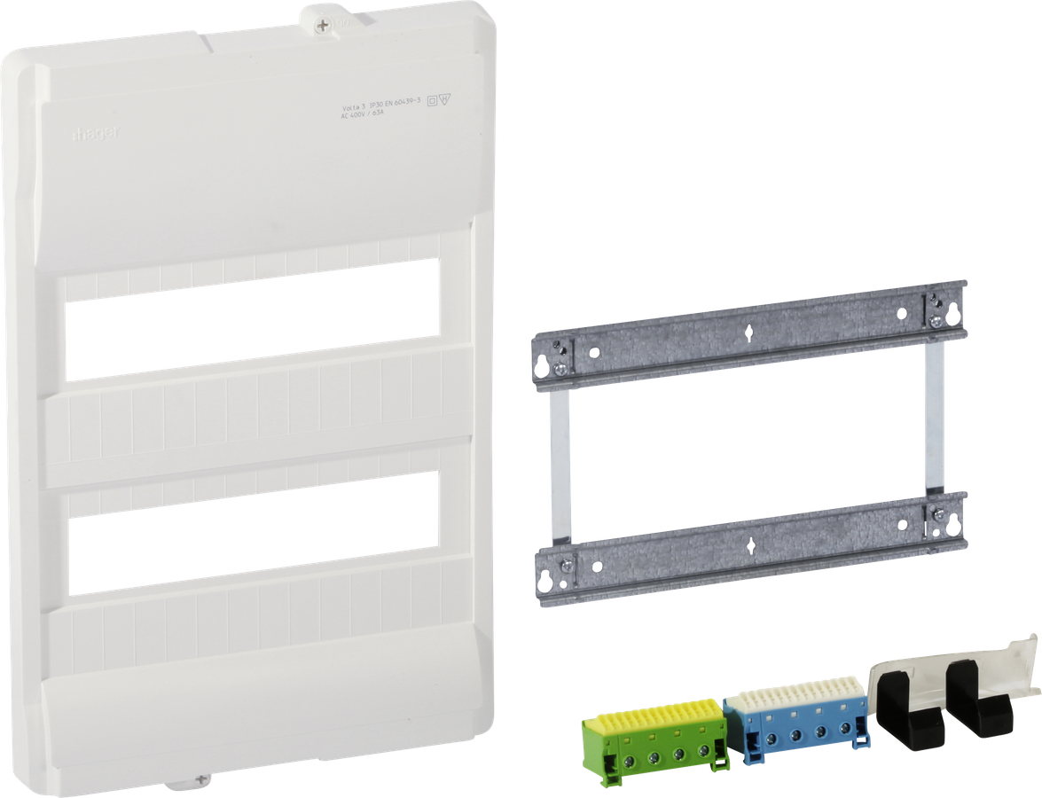 Kit de montage Hager volta sans cadre/porte 2-rangées