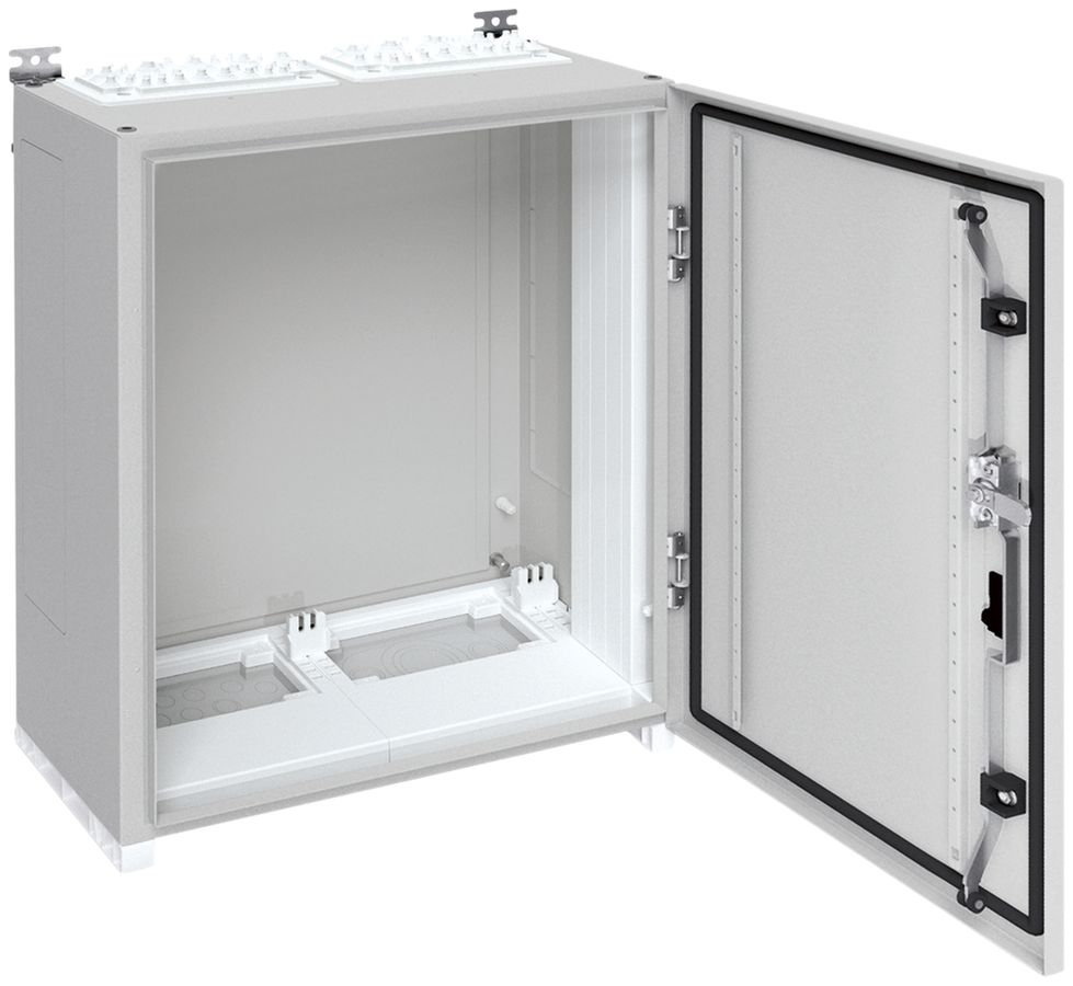 Wandschrank Hager univers mit Volltür SK I IP55 650×550×275mm RAL 7035