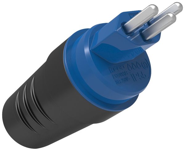 Stecker ELBRO T23 IP55 Gummi schwarz