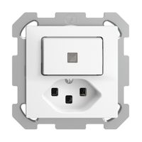 UP-Leuchtkombination 3/1L+T23 weiss KS EDIZIOdue mit Linse, LED gelb